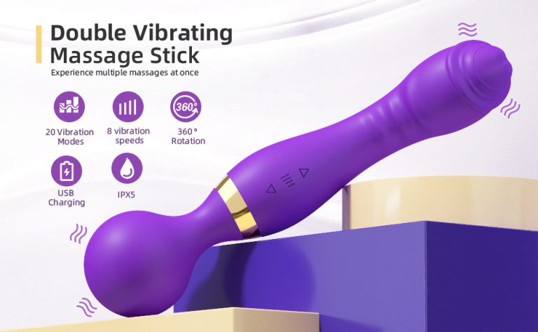 Women's dual-head dual-purpose multi-vibration frequency AV vibrator
