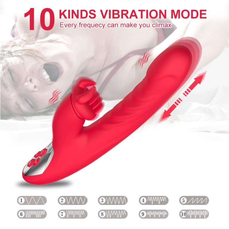 Telescopic Vibrating Silicone Masturbator for Girls