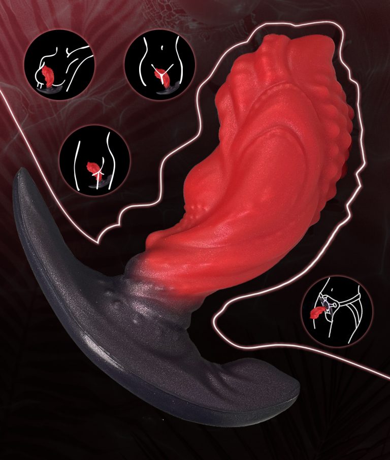 Red fireworks special-shaped wearable expansion anal plug