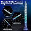 Extra long dragon scale shaped metallic color masturbation butt plug