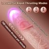 Suction cup heatable simulation silicone vibrating dildo