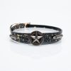 Punk bullet accessories black snakeskin choker (without leash)