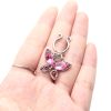 Crystal butterfly pendant diamond-free pierced nipple ring jewelry