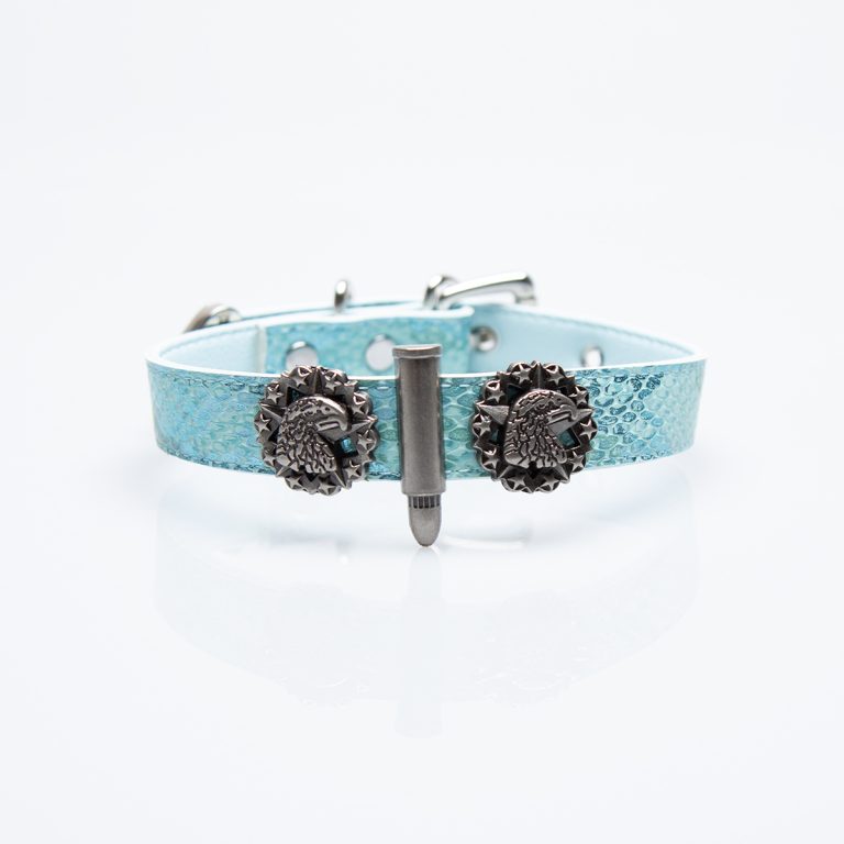 Original turquoise snakeskin choker (without leash)