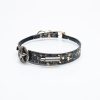 Punk bullet accessories black snakeskin choker (without leash)