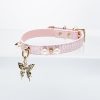 Alternative culture butterfly pendant crocodile pearl choker (without leash)