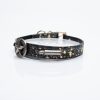 Punk bullet accessories black snakeskin choker (without leash)
