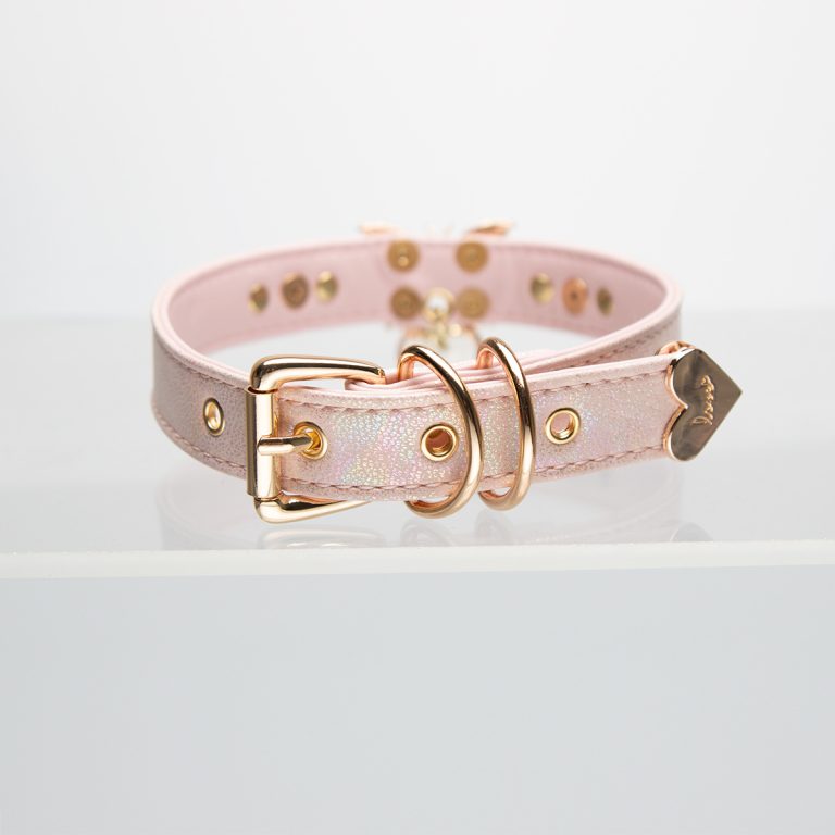 Pink exquisite butterfly cross accessories snakeskin choker (without leash)