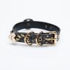 Punk bullet accessories black snakeskin choker (without leash)