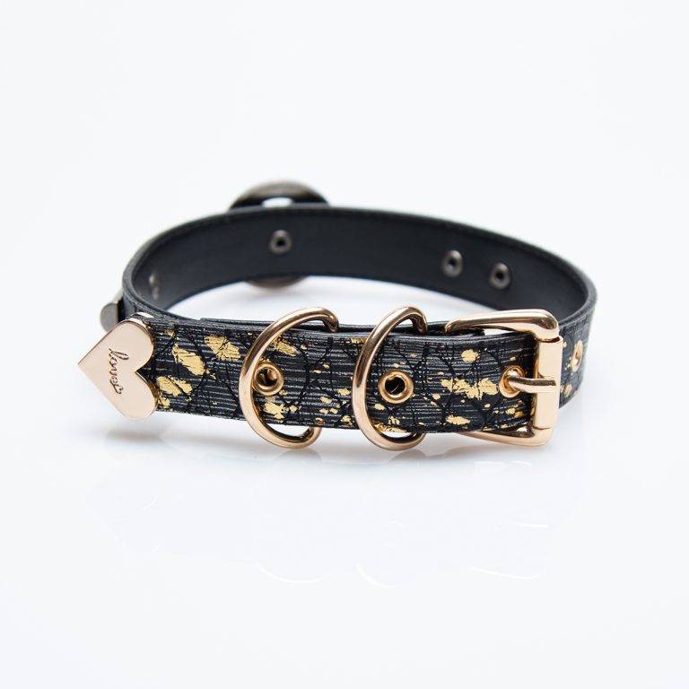 Punk bullet accessories black snakeskin choker (without leash)
