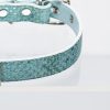 Aquamarine crystal accessories snakeskin choker (without leash)