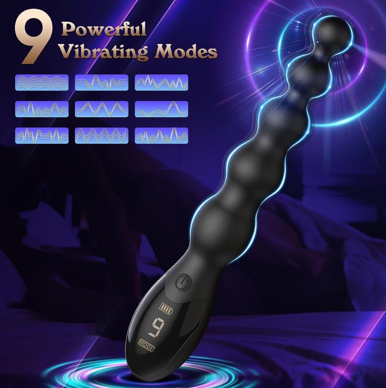 LCD silicone vibrating anal plug anal beads adult sex toys butt plug sex toys for woman prostate massager