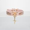 Pink exquisite butterfly cross accessories snakeskin choker (without leash)