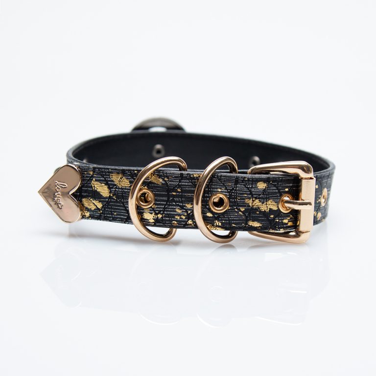 Punk bullet accessories black snakeskin choker (without leash)