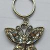Crystal butterfly pendant diamond-free pierced nipple ring jewelry
