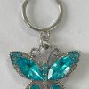 Crystal butterfly pendant diamond-free pierced nipple ring jewelry