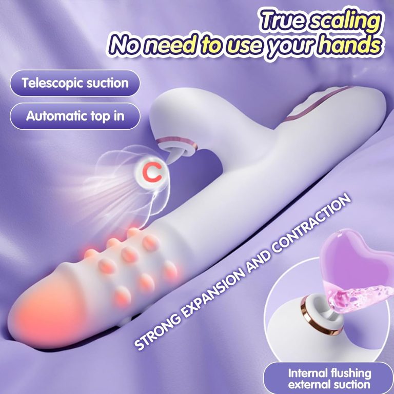 Vibrator Dildo for Women ，Thrusting Vibrator Female Dildo Adult Sex Toys Female Rabbit Vibrator, G Spot 10 × 10 Retractable Female Sex Toy Clitoral Stimulation, Waterproof & Rechargeable