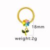 Small flower shaped nipple piercing ring