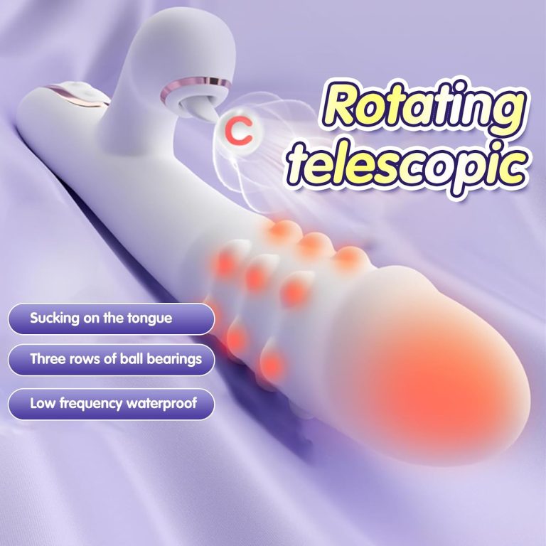Vibrator Dildo for Women ，Thrusting Vibrator Female Dildo Adult Sex Toys Female Rabbit Vibrator, G Spot 10 × 10 Retractable Female Sex Toy Clitoral Stimulation, Waterproof & Rechargeable