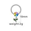 Small flower shaped nipple piercing ring