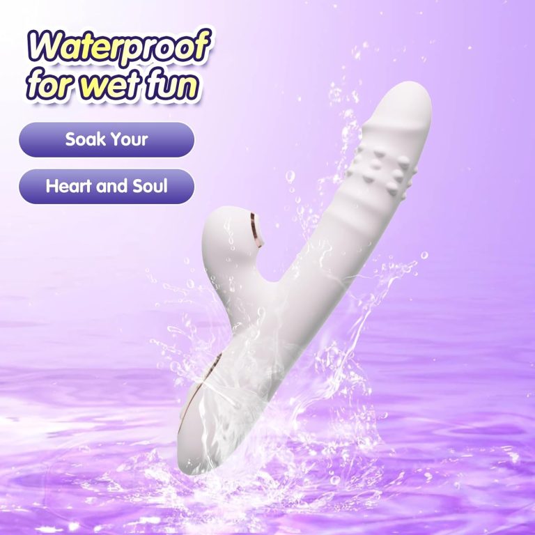 Vibrator Dildo for Women ，Thrusting Vibrator Female Dildo Adult Sex Toys Female Rabbit Vibrator, G Spot 10 × 10 Retractable Female Sex Toy Clitoral Stimulation, Waterproof & Rechargeable