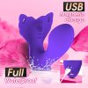 Girls' multi-touch tongue sucking telescopic vibration silicone masturbator