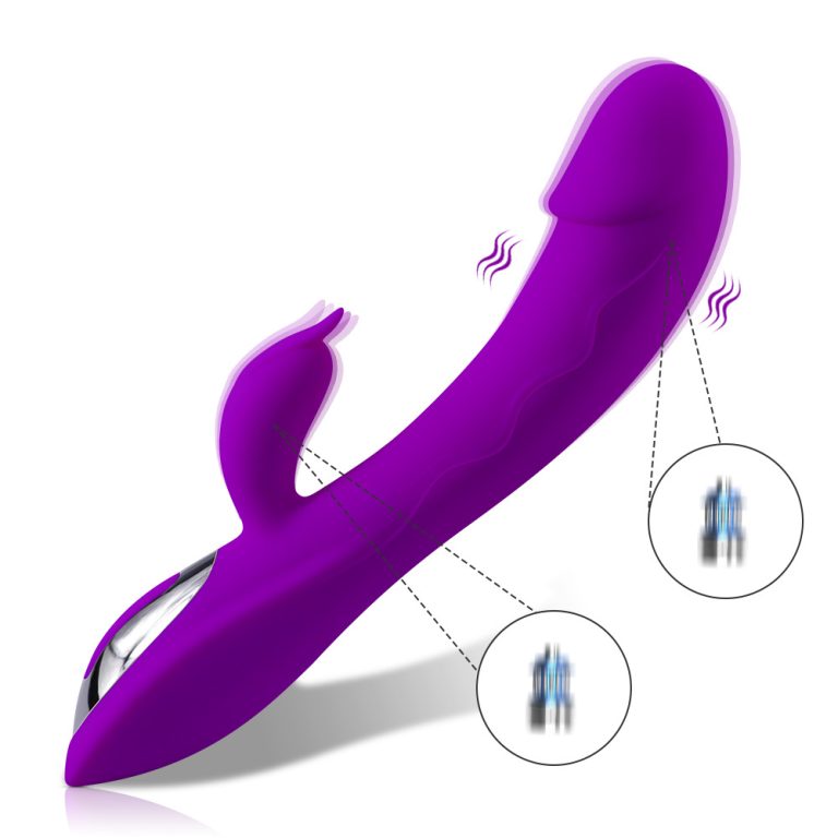 Rechargeable simulation double G-spot vibrator female massage masturbator vibrating AV stick - Image 11