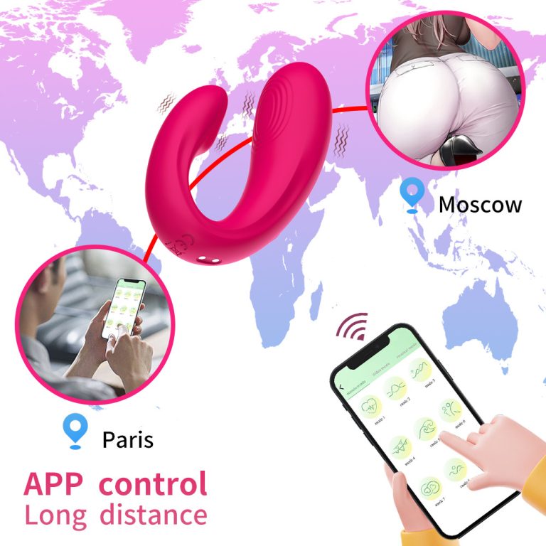 Helen wireless APP remote control U-shaped double shock fun jumping egg female vibration masturbator - Image 11