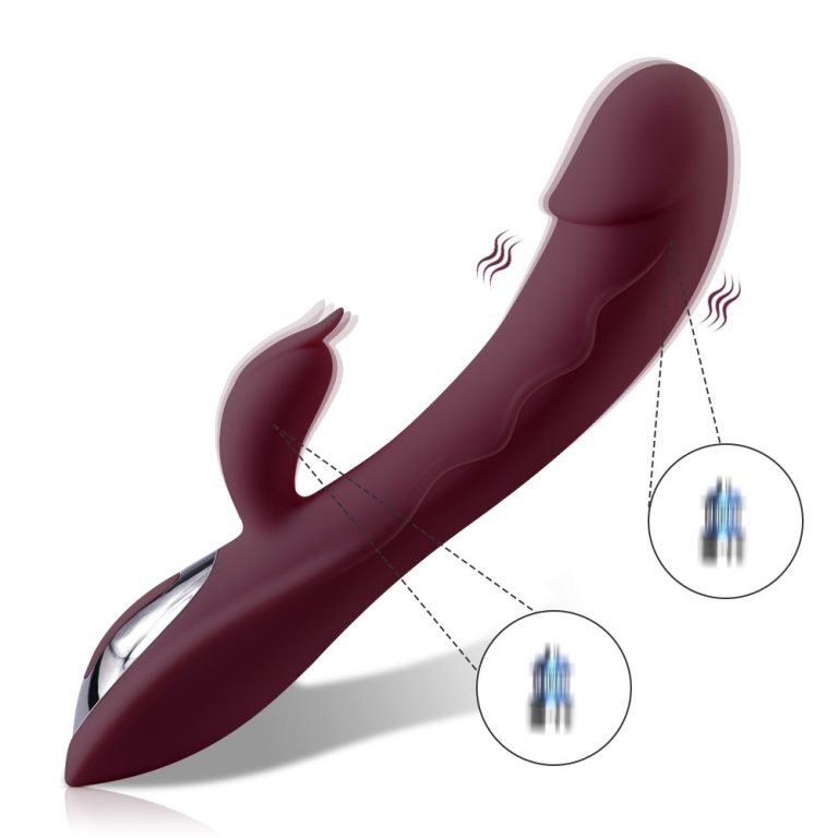 Rechargeable simulation double G-spot vibrator female massage masturbator vibrating AV stick - Image 12