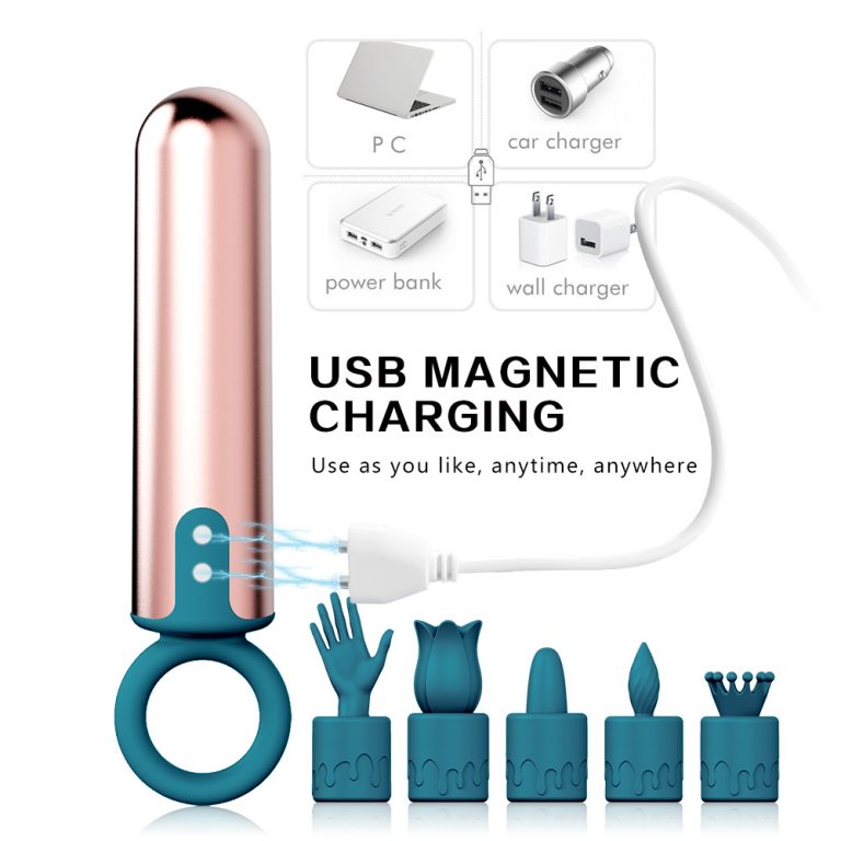 Five-in-one strong shock rechargeable bullet AV vibrator mini vibrator female massage - Image 11
