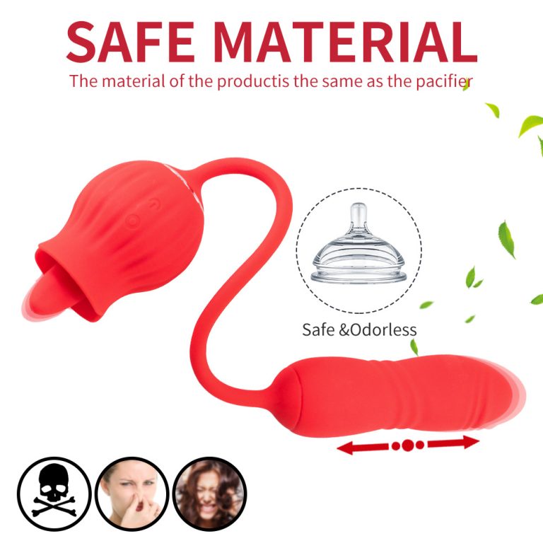 Tongue licking vibration massage masturbator, rose tongue retractable anal plug vibrator - Image 10