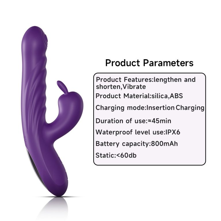 Charge Rabbit rechargeable double G-spot vibration telescopic massager female masturbation vibrator - Image 12