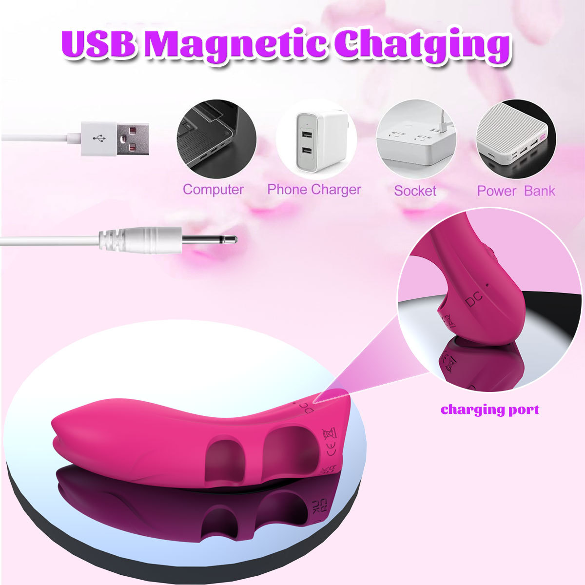 Tongue kiss mini vibration sex finger sleeve vibrator female masturbator couple teasing - Image 12