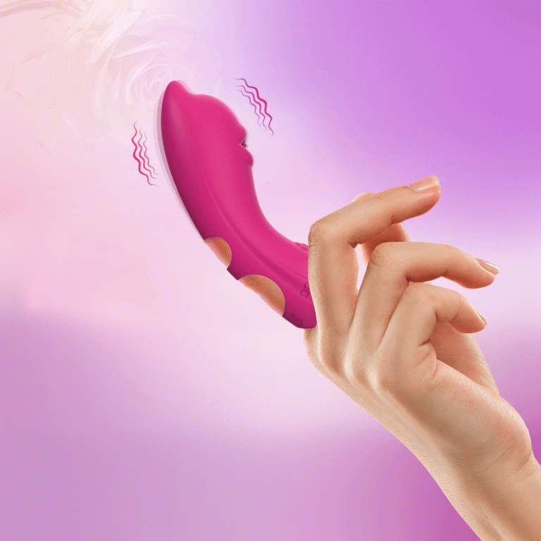 Tongue kiss mini vibration sex finger sleeve vibrator female masturbator couple teasing