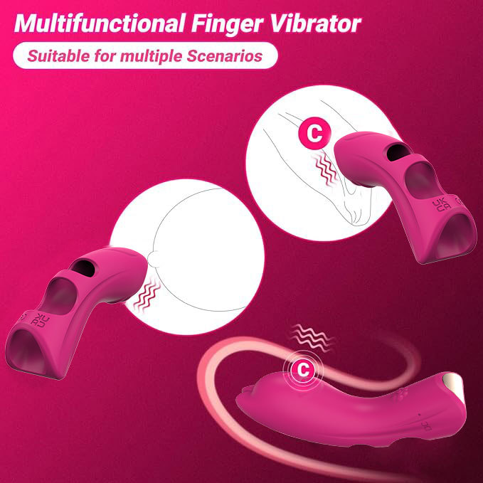 Tongue kiss mini vibration sex finger sleeve vibrator female masturbator couple teasing - Image 15