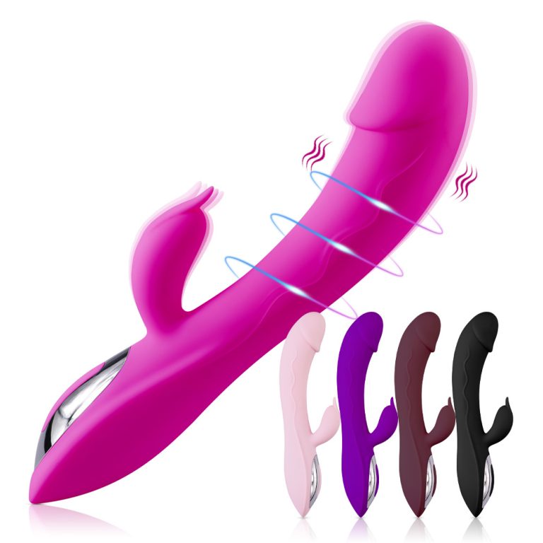 Rechargeable simulation double G-spot vibrator female massage masturbator vibrating AV stick