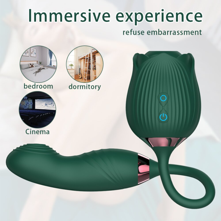 Rose new product Mantinghua sucking and pressing slapping vibrating vibrator - Image 3