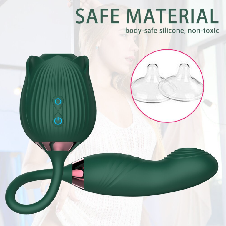 Rose new product Mantinghua sucking and pressing slapping vibrating vibrator - Image 5