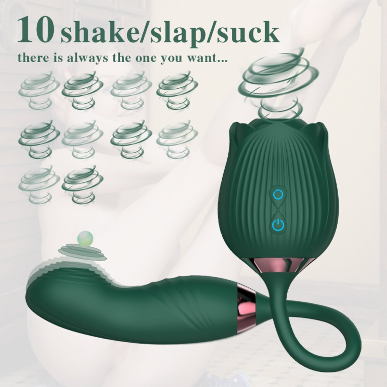 Rose new product Mantinghua sucking and pressing slapping vibrating vibrator - Image 8