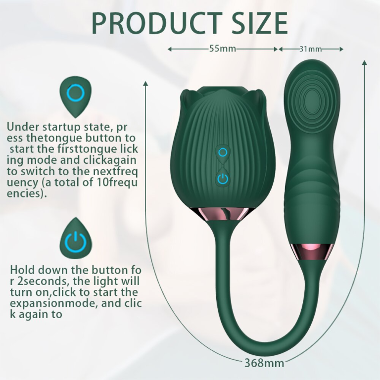 Rose new product Mantinghua sucking and pressing slapping vibrating vibrator - Image 9