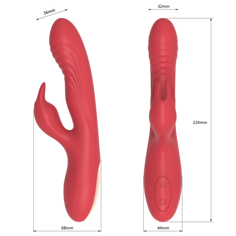 Popular adult sex toys, rabbit stick, double shock, heating, G-spot, female silent vibrator - Image 5