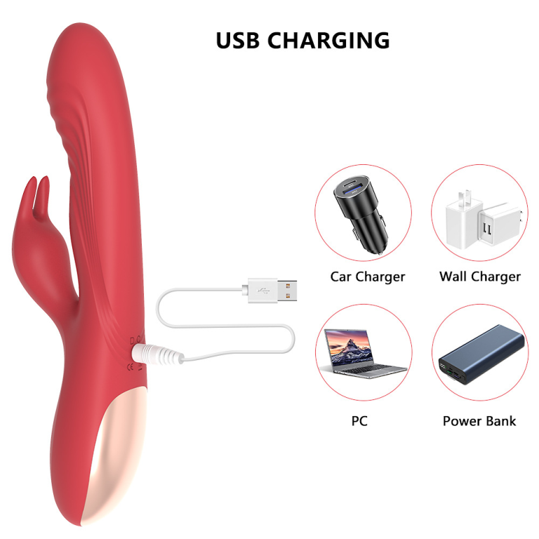 Popular adult sex toys, rabbit stick, double shock, heating, G-spot, female silent vibrator - Image 7