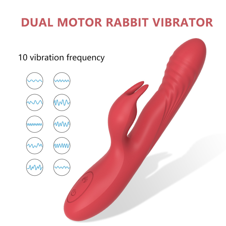 Popular adult sex toys, rabbit stick, double shock, heating, G-spot, female silent vibrator - Image 8