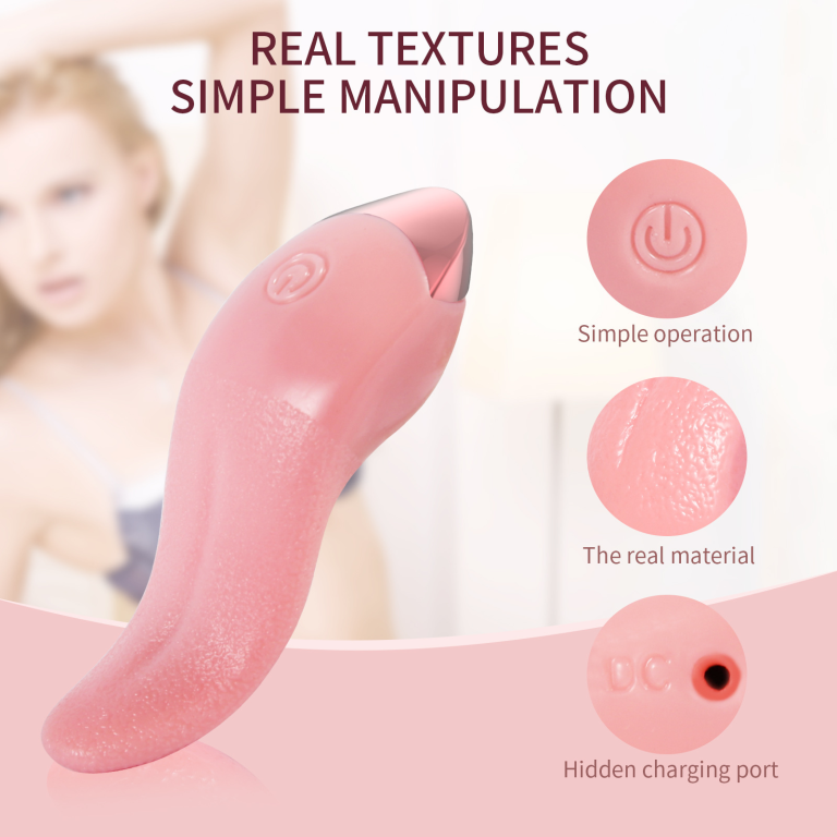 Female tongue licking silent teasing heating electric vibration simulation tongue masturbator - Image 4