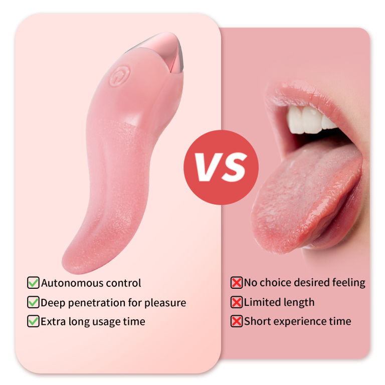 Female tongue licking silent teasing heating electric vibration simulation tongue masturbator - Image 8