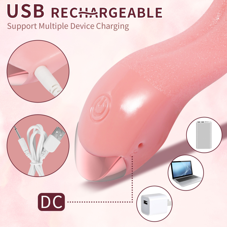 Female tongue licking silent teasing heating electric vibration simulation tongue masturbator - Image 11