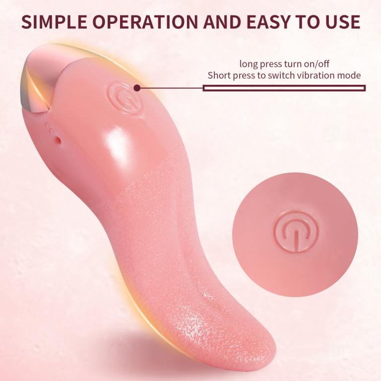 Female tongue licking silent teasing heating electric vibration simulation tongue masturbator - Image 12
