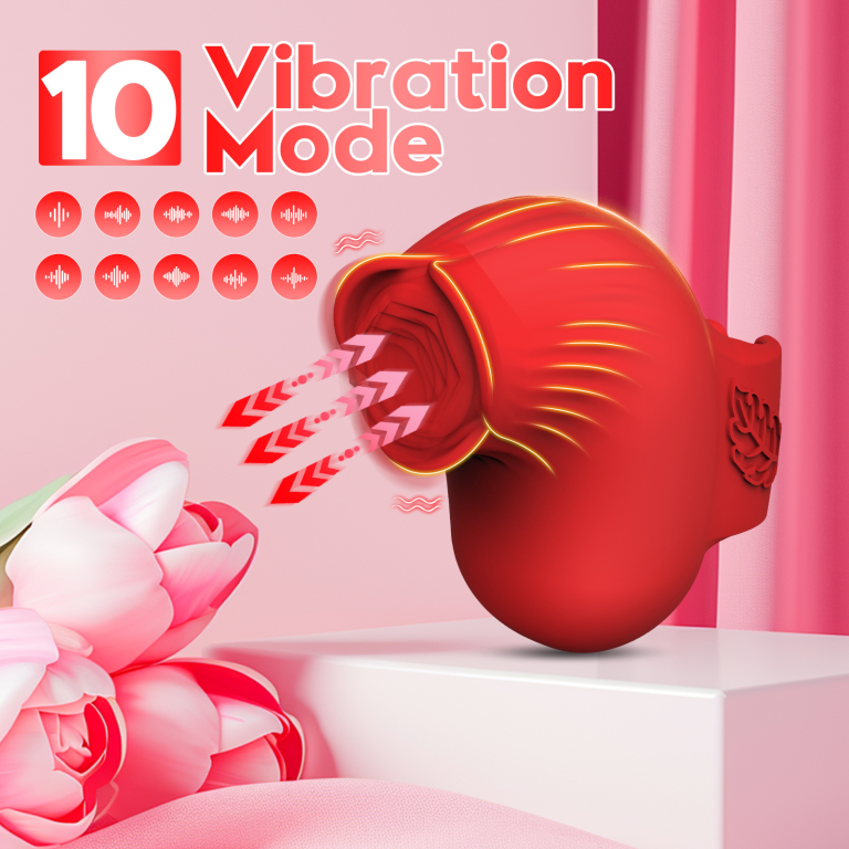 Sex toys new product rose finger wear vibration clapping clitoris vibrator teasing adult products - Image 3