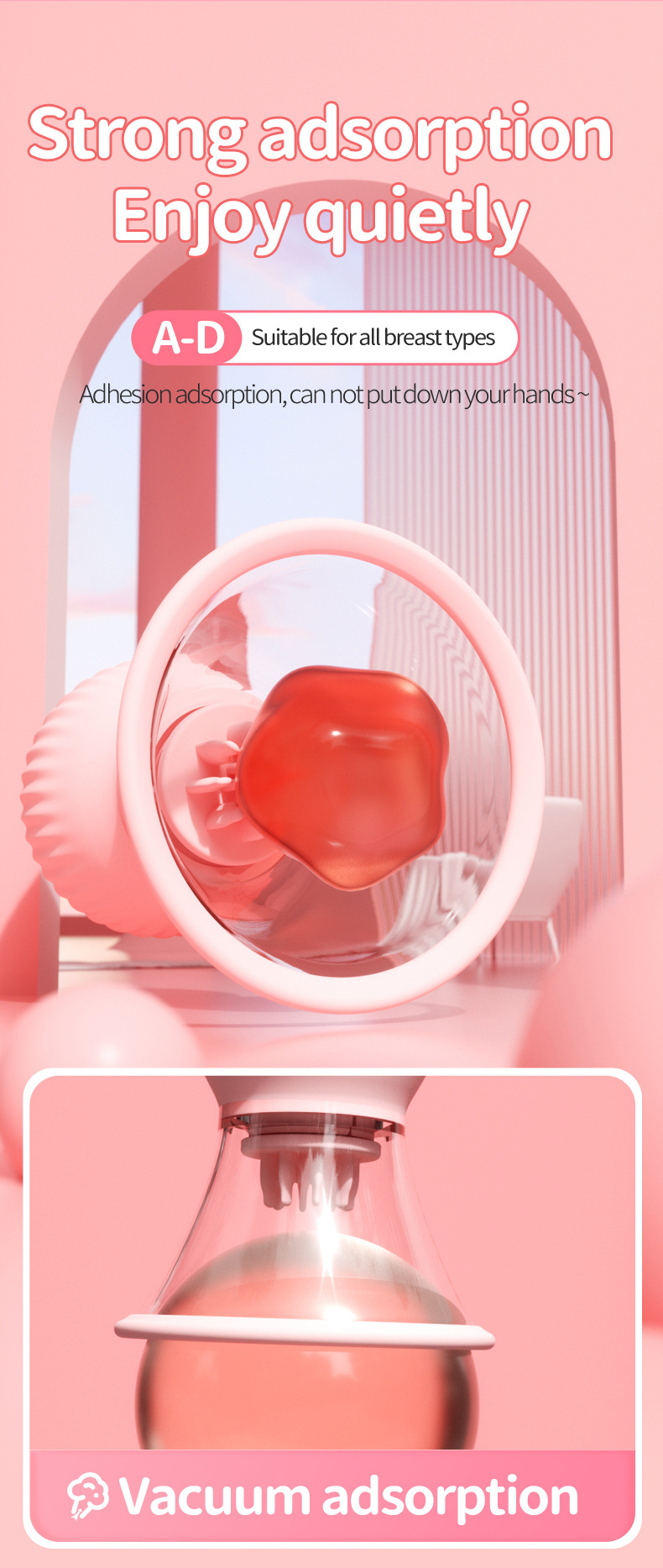 Breast massager 360 surround vacuum adsorption massage APP remote control silent waterproof masturbator - Image 6