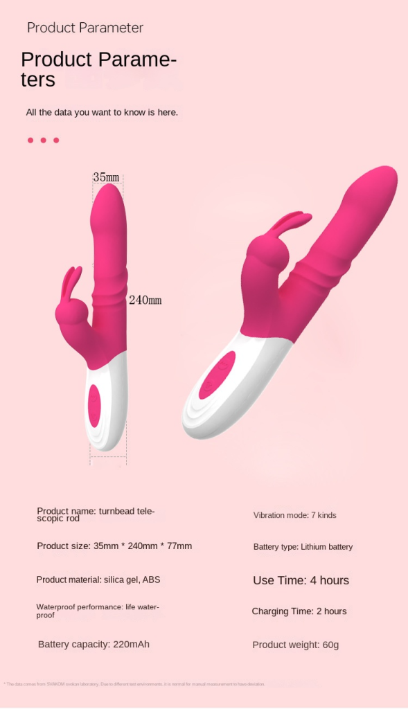 New product rabbit vibrator telescopic rotating double vibration bead stick female adult fun masturbator
